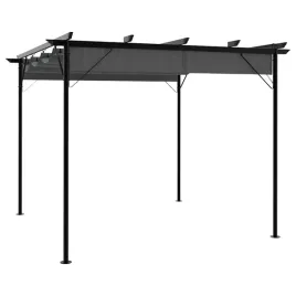pergola-ogrodowa-3x3m-antracytowa-ze-zwijanym-dachem-stal-proszkowa