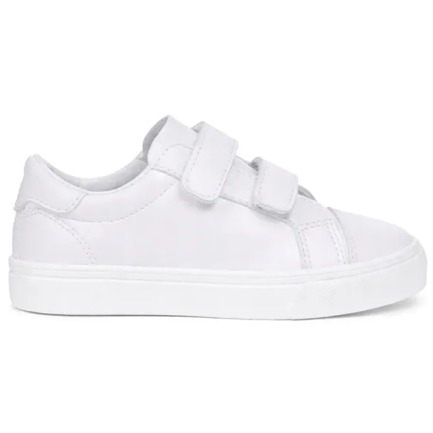 Buty Dziecięce Skórzane Białe Sneakersy Wygodne Lekkie Trampki Na Rzepy 26