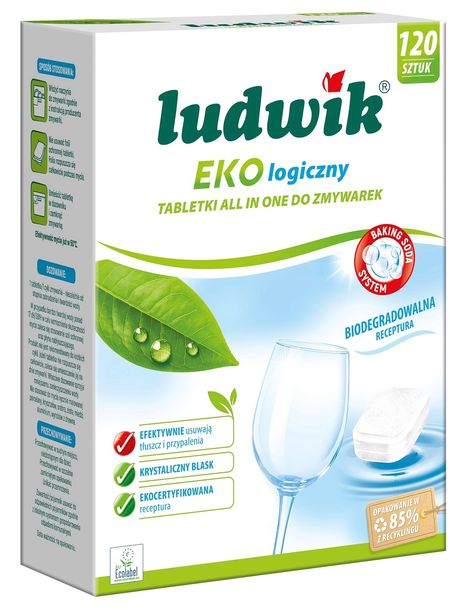 Ludwik ekologiczny tabketki do zmywarek 120 szt. ekologiczne sodowe
