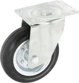 kolo-skretne-gumowe-o-160x40-mm-podstawa-montazowa-135x110-mm-nosnosc-180