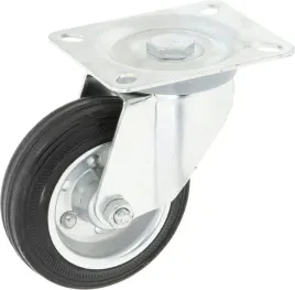 kolo-skretne-gumowe-o-100x30-mm-podstawa-montazowa-100x80-mm-nosnosc-90-kg