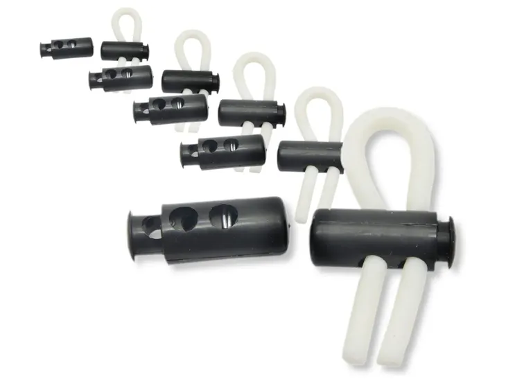 Stoper StB, 10 SZTUK, do sznurka 3mm, CZARNY