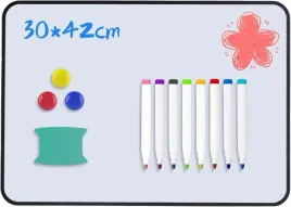 tablica-magnetyczna-suchoscieralna-40x30-markery-zestaw-a3-magnesy-gabka