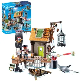 playmobil-71792-piracki-port-z-wiezieniem-rekin-mlot-armata-lodz