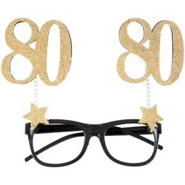 okulary-party-80-urodziny-czarno-zlote-santex