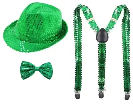 zestaw-kapelusz-cekinowy-zielony-szelki-muszka-sw-patryk-elf