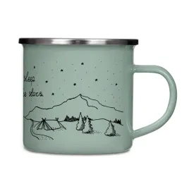 kubek-emaliowany-let-s-sleep-under-the-stars-szarozielony