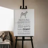 typograficzny-obraz-na-plotnie-akita-inu