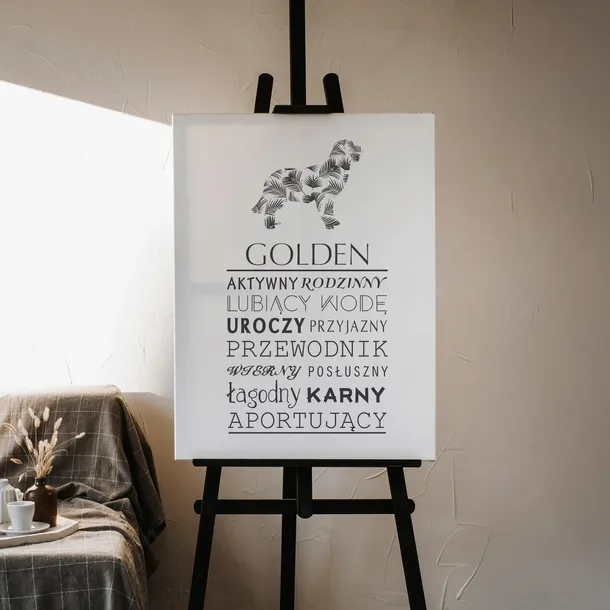typograficzny-obraz-na-plotnie-golden-retriever