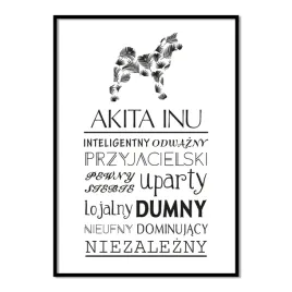 plakat-typograficzny-akita-inu