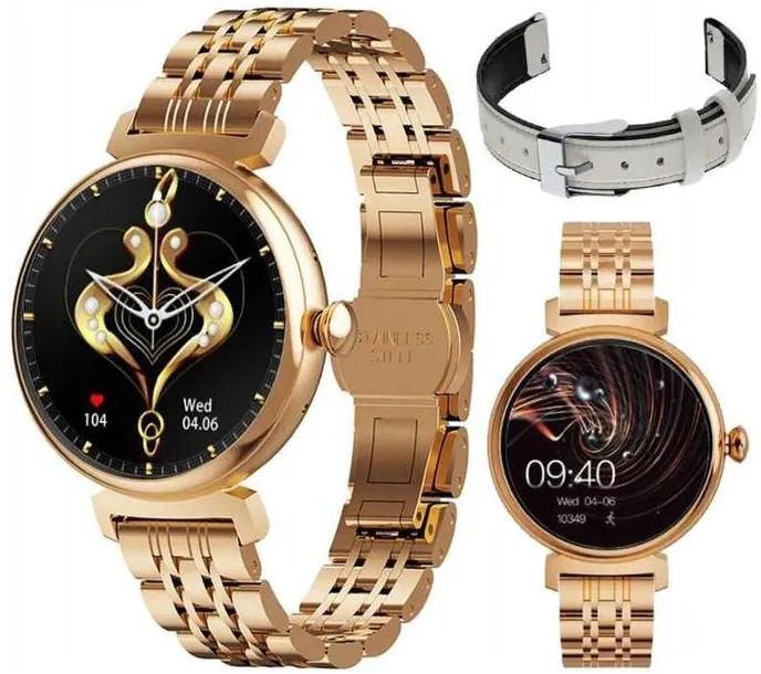 DAMSKI Zegarek SMARTWATCH ODBIERANIE POŁĄCZEŃ PL EKG PULS SMS SMART WATCH