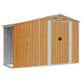 brazowa-szopa-ogrodowa-z-ocynkowanej-stali-277x93x179-cm