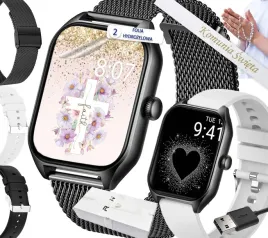 smartwatch-dzieciecy-na-komunie-rubicon-sms-kroki-pl-3-paski-w-komplecie
