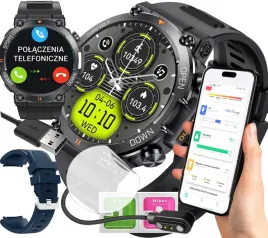 smartwatch-meski-glosnik-mikrofon-ekg-menu-pl-bateria-400-mah-2-paski