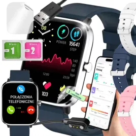 smartwatch-zegarek-damski-sms-kroki-puls-rozmowy-pro-smart-watch-3-paski