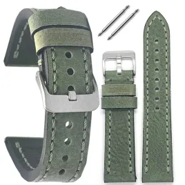pasek-do-zegarka-skorzany-tekla-t-098-011-zielony-22-mm-uniwersalny