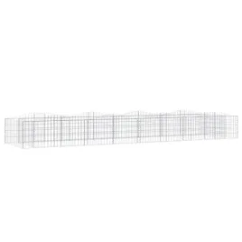 gabion-kwiatowy-400x100x50cm-srebrny-zelazo-galwanizowane