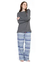 lapasa-zestaw-pizamy-damskiej-heather-grey-blue-snow-fair-isle-rozmiar-l