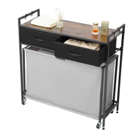 vevor-sortownik-na-pranie-z-3-przegrodami-drewniany-blat-2-szuflady-kola