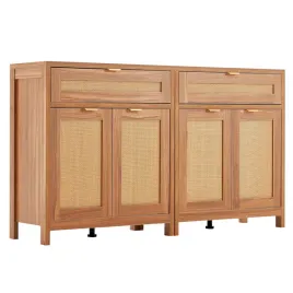 vevor-komoda-rattanowa-2-czesciowa-szafka-z-4-drzwiami-2-szuflady-naturalna