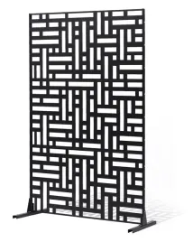 vevor-ekran-prywatnosci-metalowy-120x50-8x193cm-solidny-na-zewnatrz-czarny