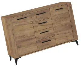 meble-miges-03-duza-komoda-z-szufladami-drzwiami-dab-craft-zloty