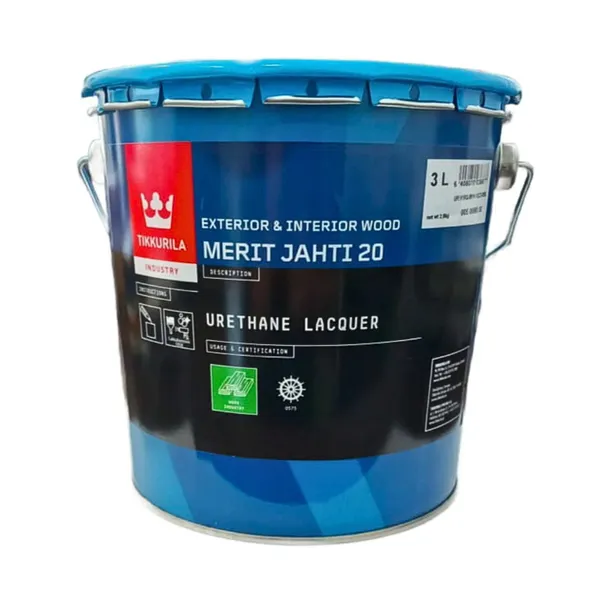 Jachtowy lakier do drewna Tikkurila MERIT JAHTI 20 (BEZBARWNY PÓŁMAT) 3L