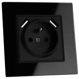 kontakt-gniazdo-elektryczne-z-bolcem-szklane-pojedyncze-czarne-2x-usb-fi60