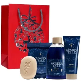 oriflame-zestaw-wonder-tale-mydlo-krem-do-rak-plyn-do-kapieli-torebka