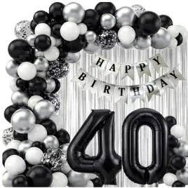 balony-srebrne-czarne-girlanda-balonowa-zestaw-40-urodziny-scianka-baner