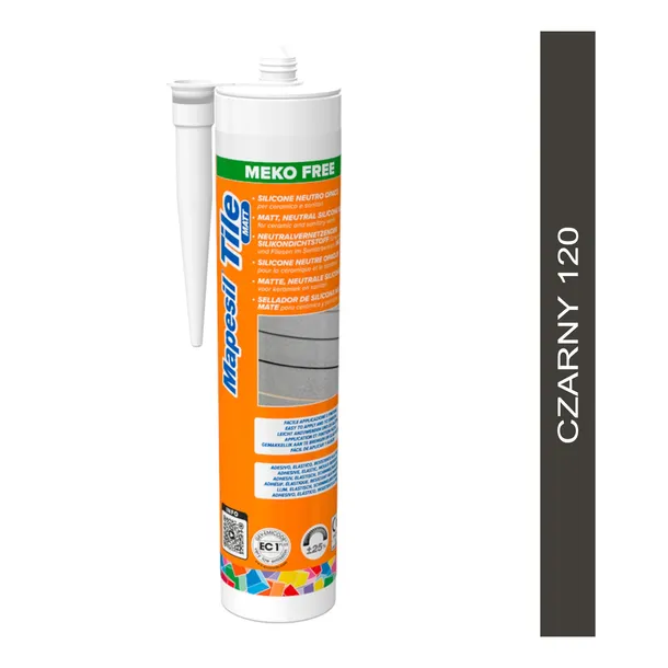 Silikon neutralny matowy MAPEI MAPESIL TILE MATT 300ml (120) czarny