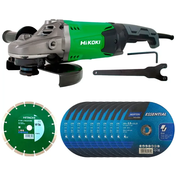 Hikoki G23SW2 szlifierka 230mm 2200W +11szt TARCZ