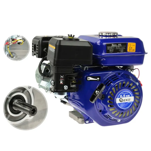 SILNIK SPALINOWY 6,5HP 196CM3 OHV CZUJNIK OLEJU WAŁ 20MM GEKO PROFESJONALNY