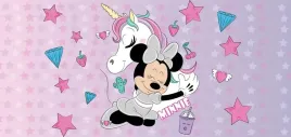 fototapeta-dla-dzieci-myszka-minnie-unicorn-200x95-samoprzylepna