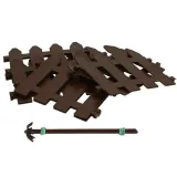 palisada-plotek-ogrodowy-brazowy-20x15-cm-10-szt-stan-nowy