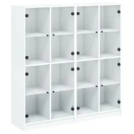 biblioteczka-z-drzwiczkami-biala-136x37x142-cm