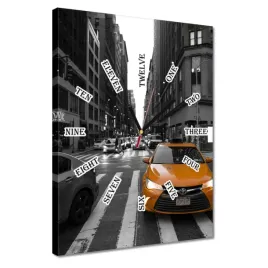 zegary-30x40-zolte-taksowki-taxi-taksi