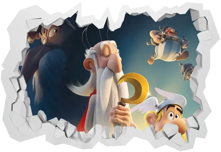 naklejki-na-sciane-dla-dzieci-3d-asteriks-i-obeliks-100x70-stan-nowy