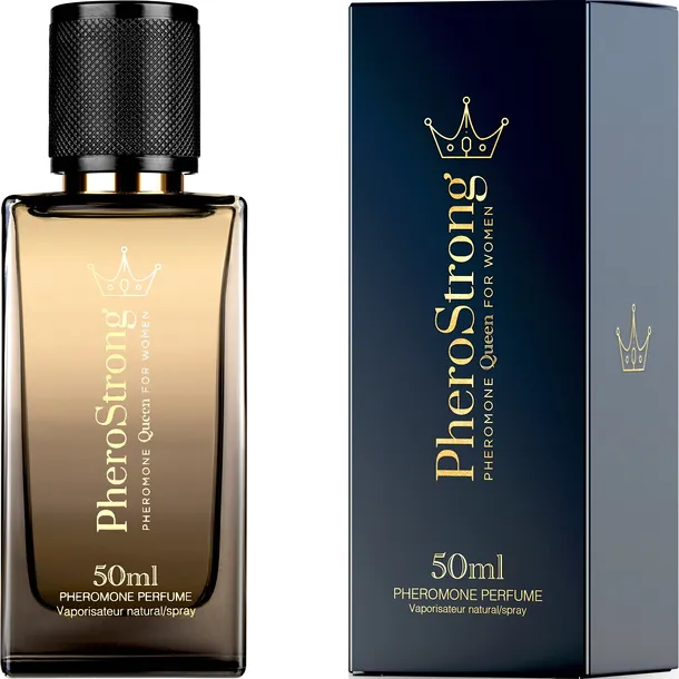 PHERO-STRONG QUEEN PERFUMY Z FEROMONAMI FEROMONY DAMSKIE ZAPACH TRWAŁY FLIRT UWODZENIE ZMYSŁOWOŚĆ ELEGANCJA 50ML