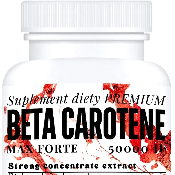 60x BETA-KAROTEN 50.000 IU MAX FORTE SKUTECZNE OPALANIE MOCNA OCHRONA MIEDŹ