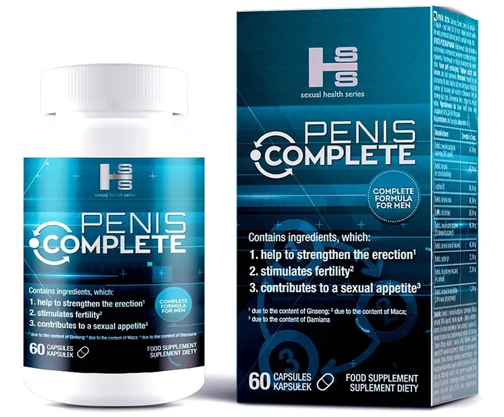 PENIS COMPLETE MOCNA EREKCJA DLUŻSZY SEKS SILNE POWIĘKSZENIE PENISA 3w1 60T