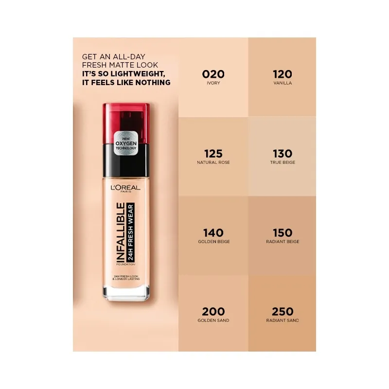 loreal-paris-podklad-infallible-oxygen-32h-130-stan-nowy