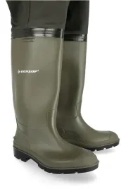 dunlop-spodniobuty-na-ryby-wysokie-spodnie-szelki-wedkarskie-zielone