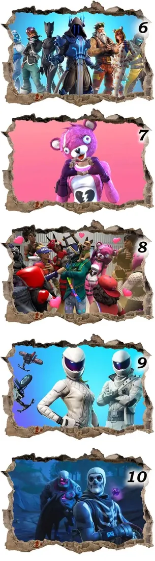 naklejki-na-sciane-dla-dzieci-3d-fortnite-70x50-stan-nowy