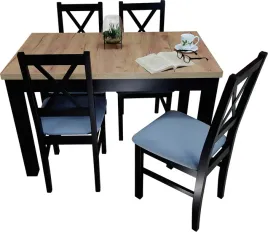 stol-zefir-1-drewniany-70x120-170-dab-craft-4-krzesla-nk-10-ribes