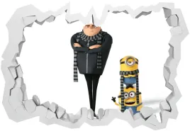 naklejki-na-sciane-dla-dzieci-3d-gru-dru-i-minionki-130x90