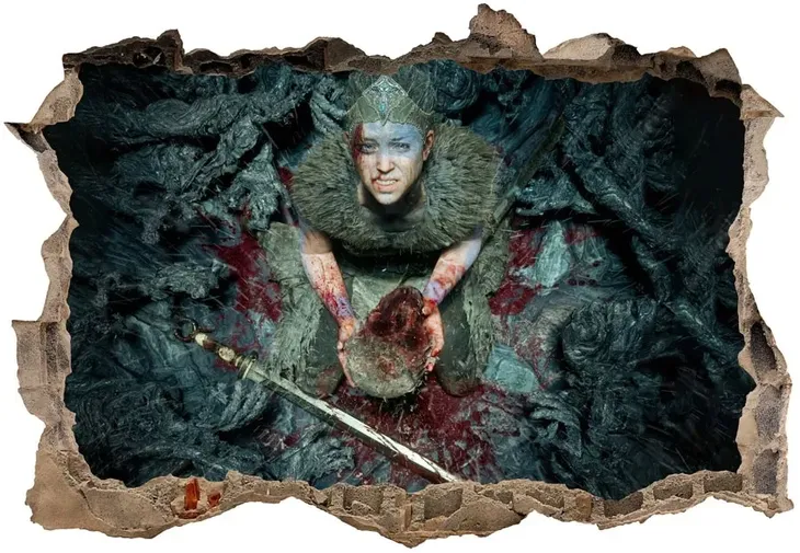 naklejki-na-sciane-3d-hellblade-70x50-waga-z-opakowaniem-3-kg