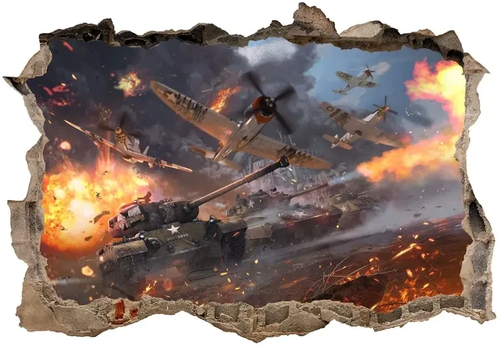 naklejki-na-sciane-3d-war-thunder-100x70-waga-z-opakowaniem-3-kg
