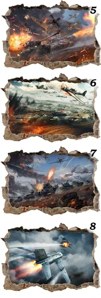 naklejki-na-sciane-3d-war-thunder-100x70-stan-nowy-waga-z-opakowaniem-3-kg