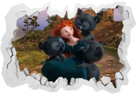 naklejki-na-sciane-dla-dzieci-3d-merida-waleczna-130x90